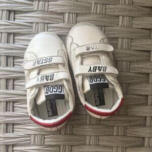 Golden Goose Kids White and Red Sneakers